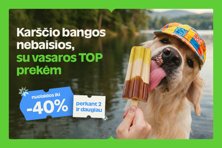 Karščio bangos nebaisios, su vasaros TOP prekėm – nuolaidos iki –40 % perkant 2 ir daugiau
